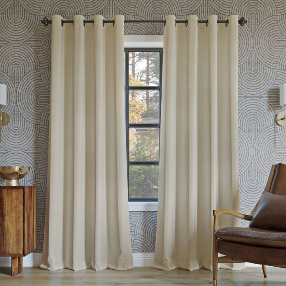 Sun Zero - 52"x108" Sun Zero 100% Blackout Oslo Theater Grade Cream
